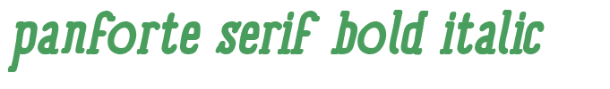 panforte serif bold italic